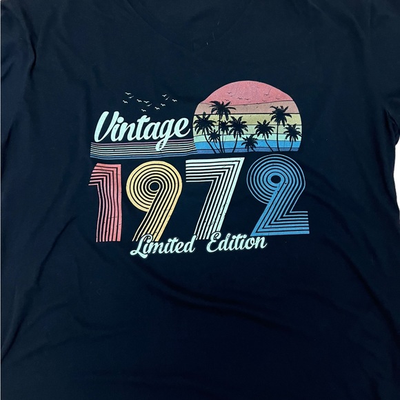 Vintage 1972 Limited Edition Black tee shirt size XXL - Picture 2 of 5